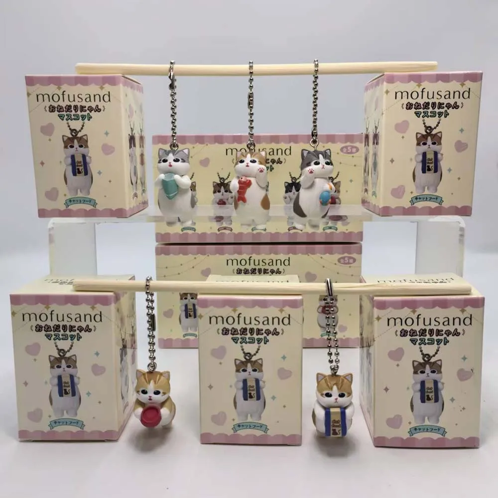 Action Figure Stand - Брелок Mofusand Kawaii Cat: коллекционная фигурка-подвеска