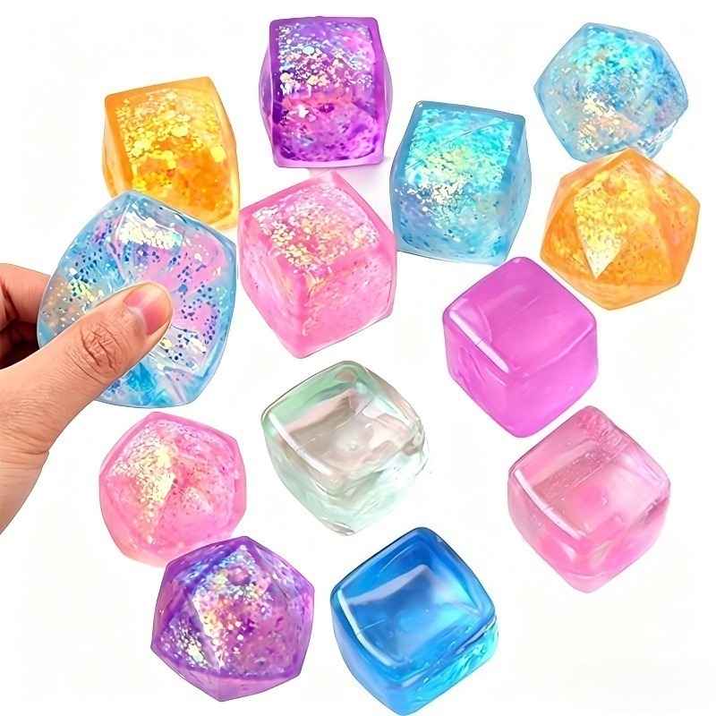 Fidget Cube Original - Мягкая мини-игрушка-антистресс «Водный куб» в случайной